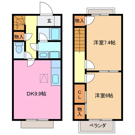 松阪駅 徒歩47分 1階の物件間取画像